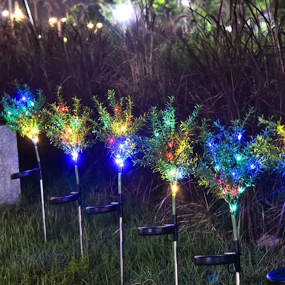 

2pcs Solar Christmas Tree Lights LED Party Lights Ambient Lights Christmas Decoration Garden Solar Pathway Lamp