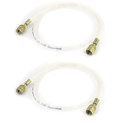 

2 Pcs Gold Tone Connector Air Conditioning Refrigeration Charging Hoses 80cm