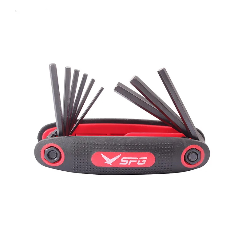 

Hunting 1pc Archery Allen key Set Hex Wrench Steel Multifunctional 9 in 1 Folding Compound Bow Allen key