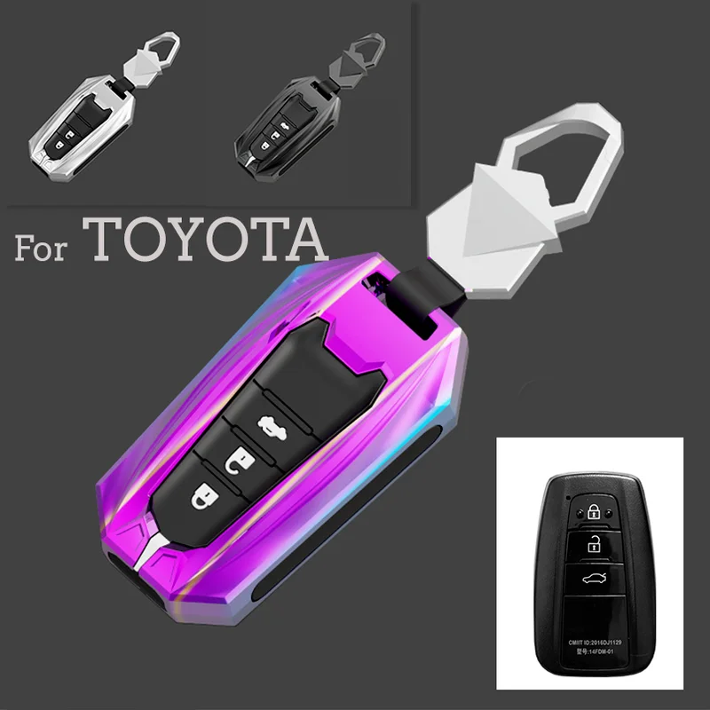 Coperture della copertura della cassa chiave dell'automobile in lega di zinco per Toyota CHR C-HR Prado Prius Camry Corolla RAV4 2017 2018 2019 accessori - Hbb2a68c0be004ebc83516dd76f7fdd148