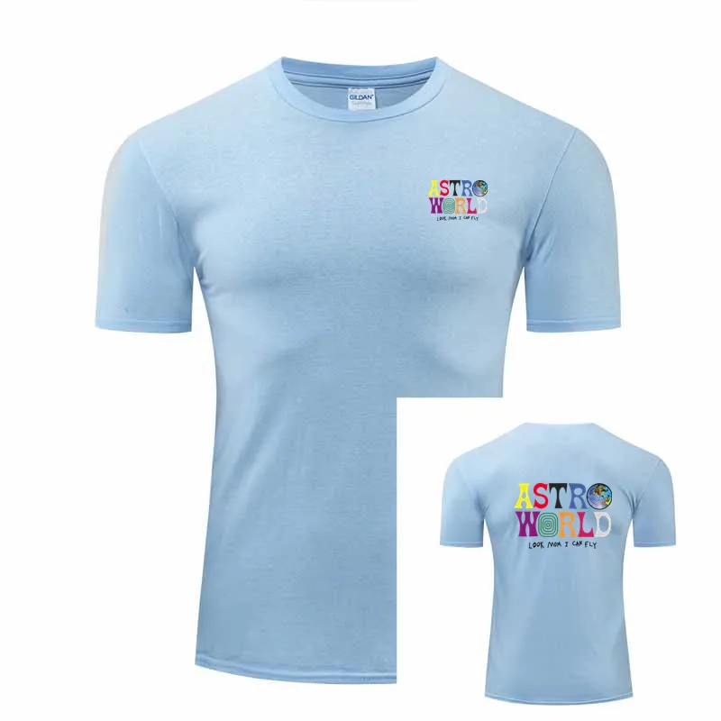 

100% Cotton TRAVIS SCOTT ASTROWORLD CONCERT MERCH Summer women's cotton t-shirts 2019 new products hip hop Tops