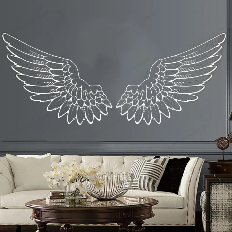 

Angel Wings Wall Vinyl Sticker Bird God Big Wings Home Decor Art Mural Bedroom Living RoomHJ962