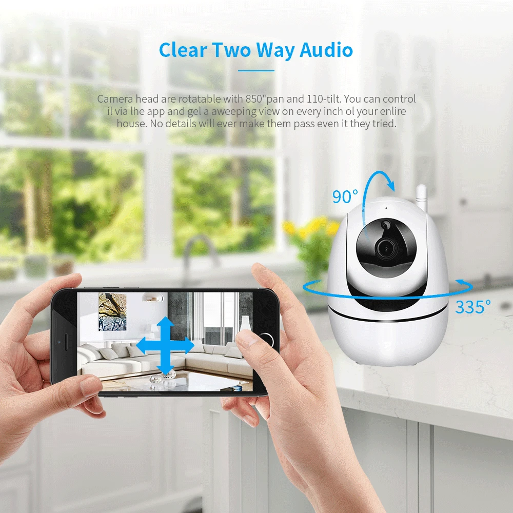 

1080P Wireless IP Camera Intelligent Home Security Surveillance Auto Tracking CCTV Network Wifi Camera 2MP Baby Monitor
