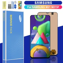 6.4 amamamoled display para samsuang galaxy m21 lcd screen display toque digitador assembléia para samsung galaxy m21 m215 m215f lcd