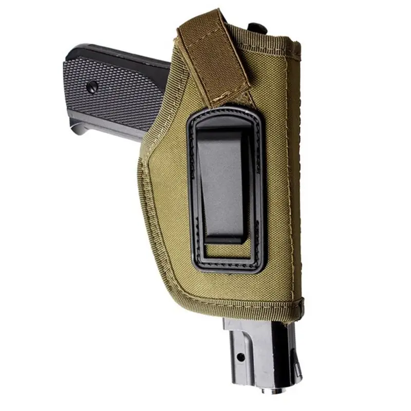 Molle Adjustable Tactical Holster Belt Holster Pistol Gun Holster Pouch with Light Pocket Right Handed for Glock 17 19 22 23 31 - Цвет: green