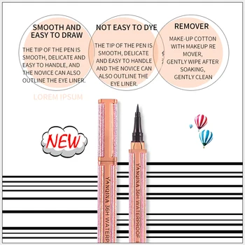 

Double-Headed Stamps Eye liner Eye maquiagem Cosmetic Makeup Tool Waterproof / Water-Resistant eye pencil