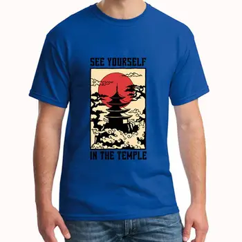 

Printed chinese temple culture building t shirt tee homme plus sizes s-5xl 100% cotton pop top tee