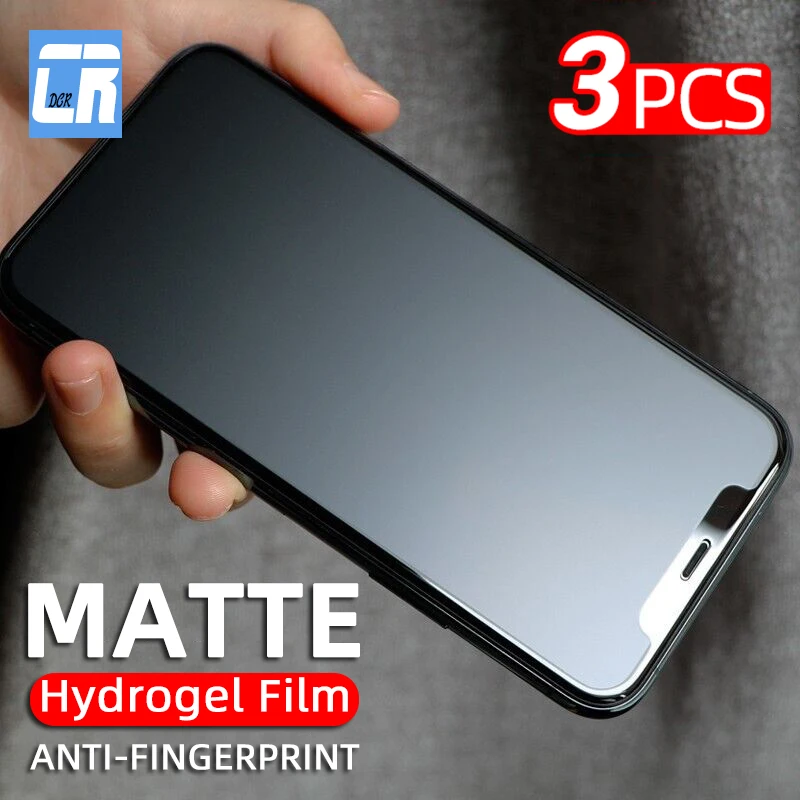 3pcs Anti Fingerprint Matte Screen Protector Fur Iphone 11 12 Pro Xs Max Xr Hydrogel Film Fur Iphone 12 X Se 2 6s 7 8 Plus Abdeckung Aliexpress Handys Telekommunikation