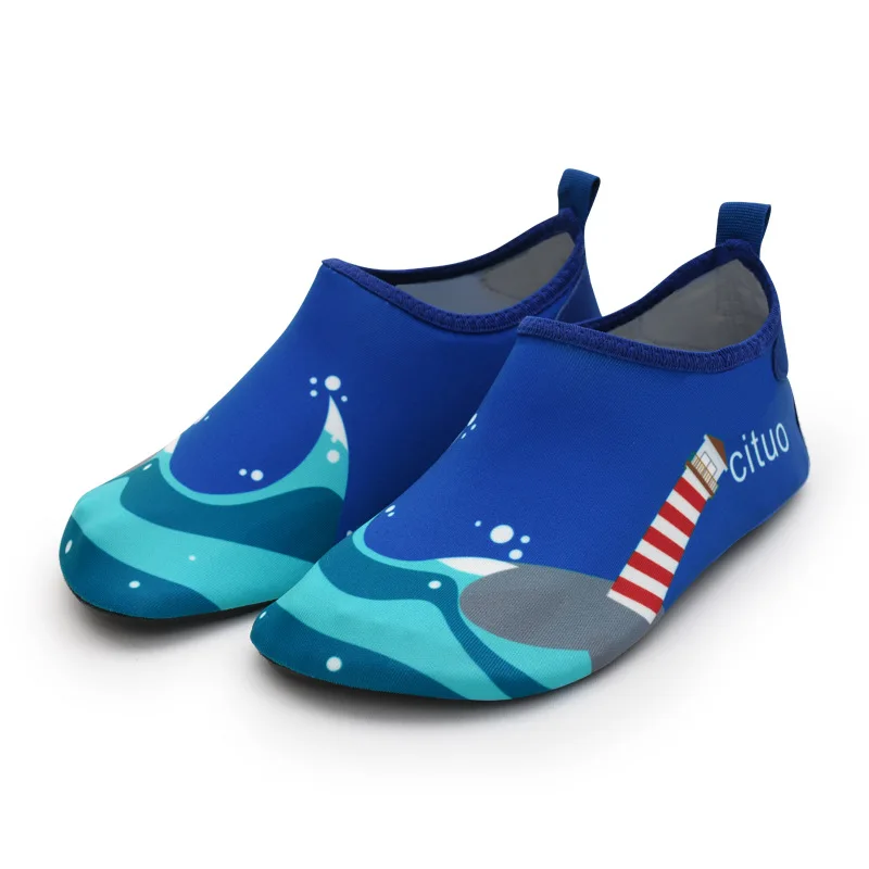 Водонепроницаемая обувь, босиком, быстросохнущие детские уличные носки для плавания, тапочки для маленьких мальчиков и девочек, пляжная обувь для плавания - Цвет: beacon