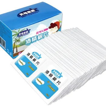 

100pcs 2020 New Hot Alcohol Swabs Pads Wipes 75% Isopropyl Alcohol Wipes Cleanser Cleaning Pad Tool First Aid