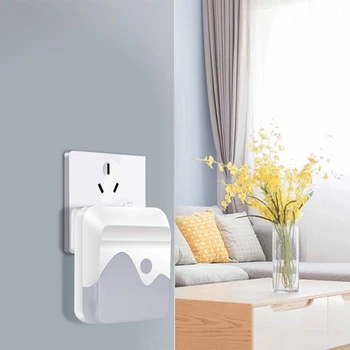 

New 2 LED Night Light Dimmable Plug-In Night Light Mini Wall Lamp Energy Saving Lamp Home Bedroom Kitchen Corridor Bathroom Cold
