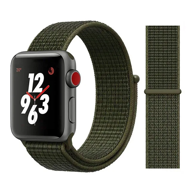 No.11 Для наручных часов Apple Watch серии 3/2/1 38 мм 42 мм нейлон мягкий дышащий нейлон для наручных часов iWatch, сменный ремешок Спортивная петля series4 40 мм 44 мм - Цвет: No.11
