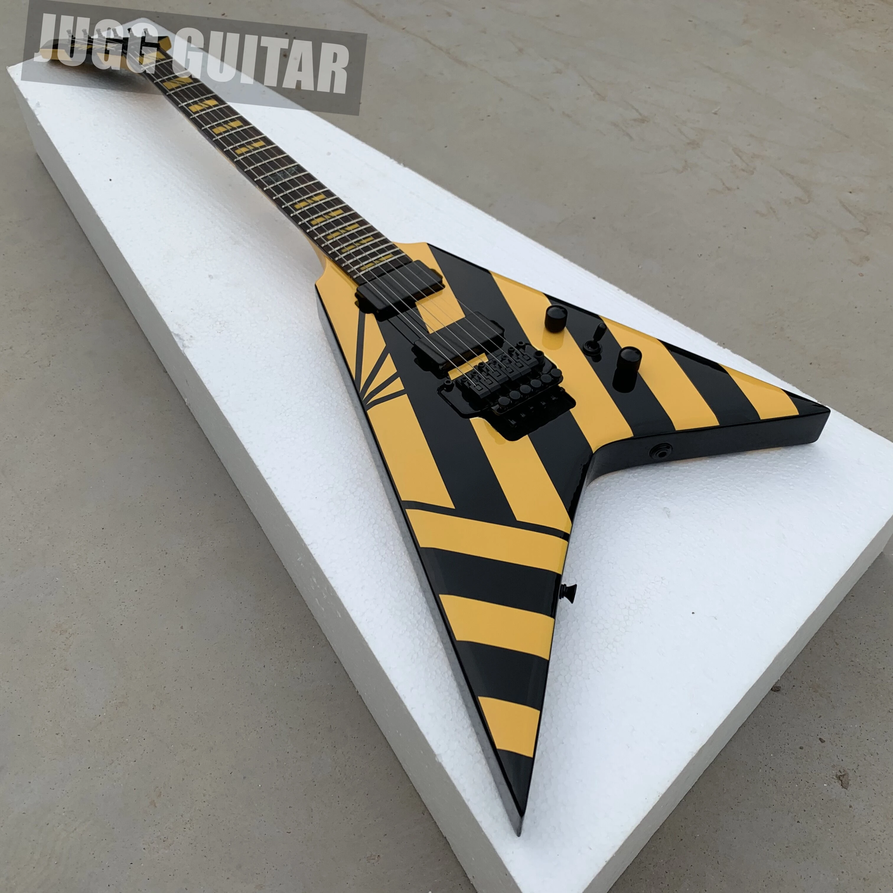 black v guitar