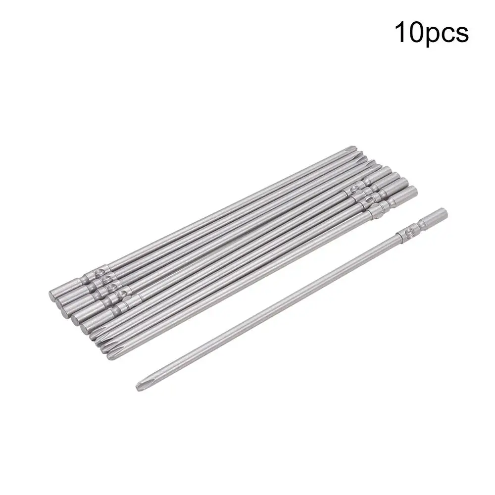 10 шт. 120/150 мм Длина Круглый хвостовик отвертка Philips Bits 4PH2 4.5PH1 5PH1 5PH2 6PH1 6PH2 S2 5/6 мм диаметр стержня магнитные Биты