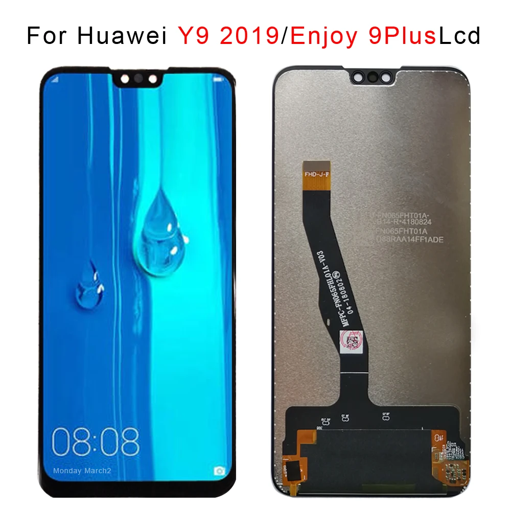 10 шт./лот 6 5 ''Полный ЖК дисплей Enjoy 9 Plus + сенсорный экран дигитайзер для Huawei Y9 2019