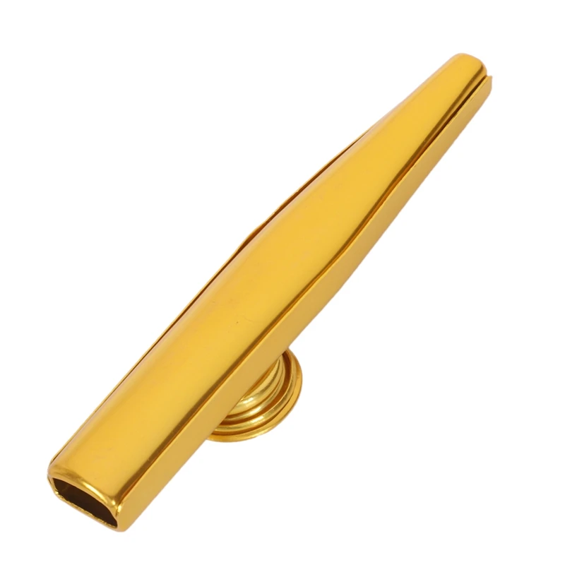 Металлический Золотой kazoo+ 2 мембранная флейта инструмент подарок