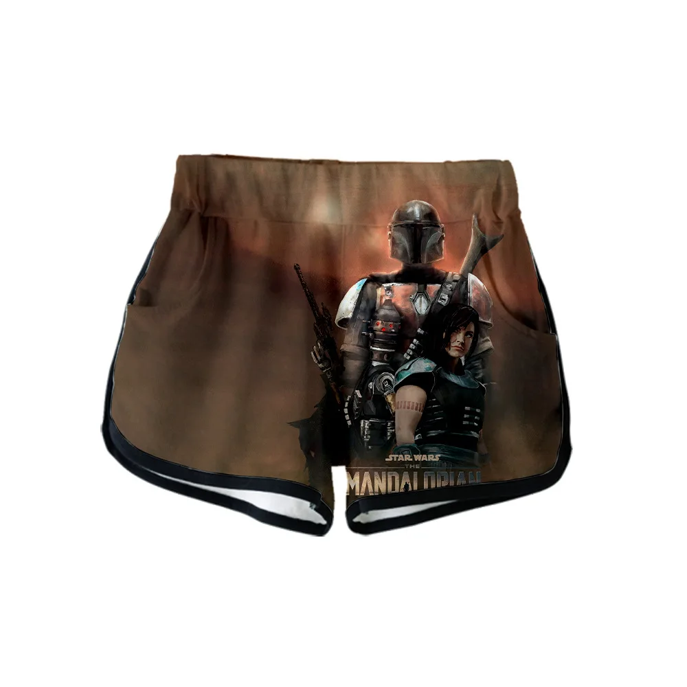 Мандалорские шорты, хлопковые спортивные шорты, 3D бордшорты, летние новые быстросохнущие мужские шорты в стиле хип-хоп, мандалорские шорты, пляжная одежда S