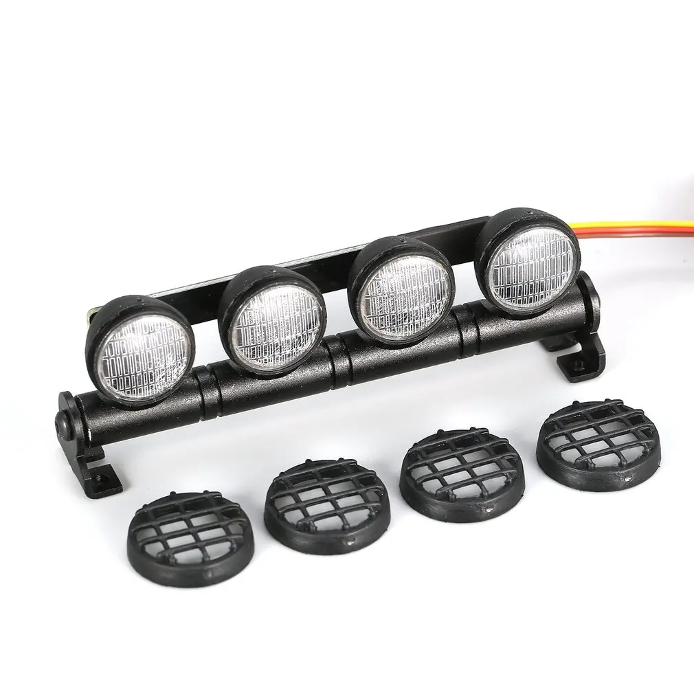 AX-506W многофункциональная ультра яркая лампа светодиодный фонарь на крышу бар с 4 прожекторами для 1/10 1/8 RC автомобилей HSP TAMIYA CC01 осевой SCX10