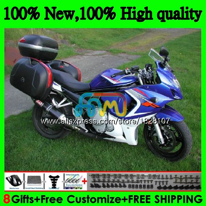 650 комплект для SUZUKI GSXF 650 GSX650F 08 09, 10, 11, 12, 13, 14, 45BS. 25 GSXF650 2008 2009 2010 2011 2012 2013 обтекателя Синий