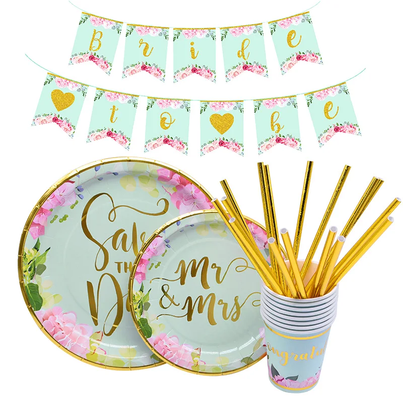 Бронзовые столовые приборы с золотой пластиной одноразовые трубочки бумажные салфетки Свадебные Плакаты Декор Свадебные вечерние столовые приборы