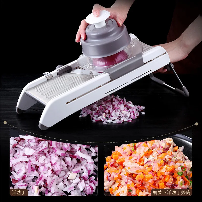 Adjustable Mandoline Slicer Professional Grater with 304 Stainless Steel Blades Vegetable Cutter Kitchen Accessories WY50609