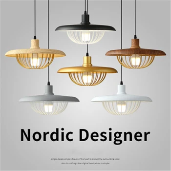 

Nordic Industrial Pendant Lights Retro Country Style Iron Restaurant Aluminum Lamp Single-Head Creative Hanging Lighting