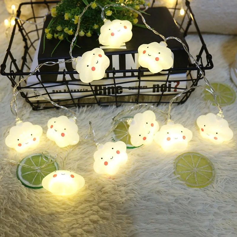 Smile Face Cloud String Lights Fairy light  Led Decoracion Cloud Children Bedroom Cute Home Decoration Gift Garland Luces 5