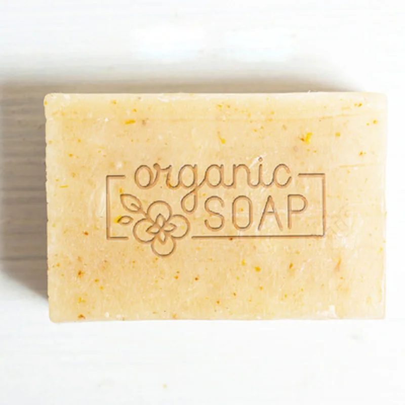 Organic Natural Soap Stamp, Leaves and Letters, Acrylic Handmade Seal, Soap Making Tools, Chapters Seal, 44x44mm, 3 Pcs Set