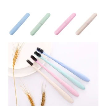 

Portable Travel Toothbrush Tooth Brush Outdoor Travel Hiking Camping Toothrush with Case Protect Storage Eco Friendly 4pcs/set