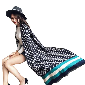 

Winter Thick Classic plaid Scarf Women 190cm Long Faux Cashmere Shawls And Wraps Warm Pashmina Luxury Brand Scarves Woman 2019