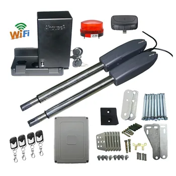 

WIFI Control Actuator Automatic Swing Door Motor Twin Engine for Farm Doors with Electronic Lock GSM Sensors on Both Sides gate