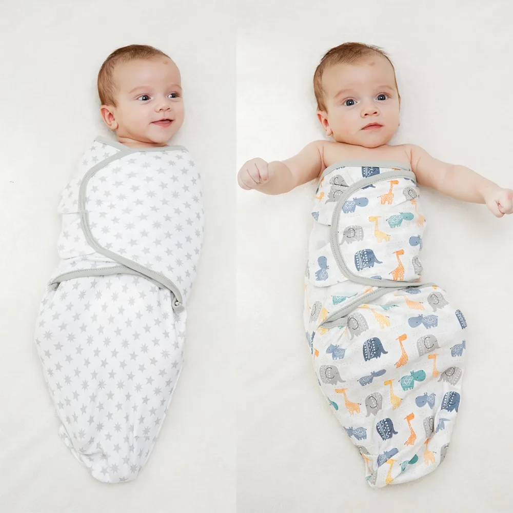 Пеленальный конверт для ребенка, спальный мешок, одеяло-кокон для новорожденных месяцев 100%, мягкий хлопковый мешок для кормления от 0 до 6