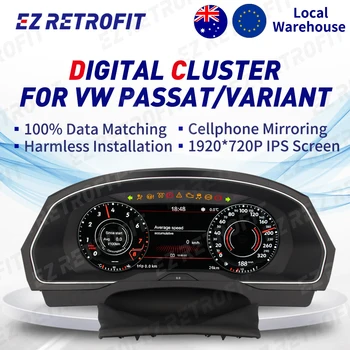 

Virtual Cockpit LCD instrument Cluster Digital dashboard Virtual Speedometer Digital cockpit For VW B8 Passat B8 Variant Arteon