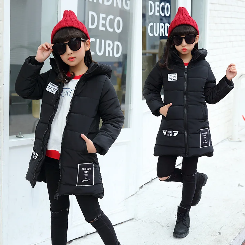 

Hot Selling Winter-Childrenswear CHILDREN'S Cotton Clothes GIRL'S Thick Cotton-padded Jacket Girls Mid-length Cotton-padded Clot
