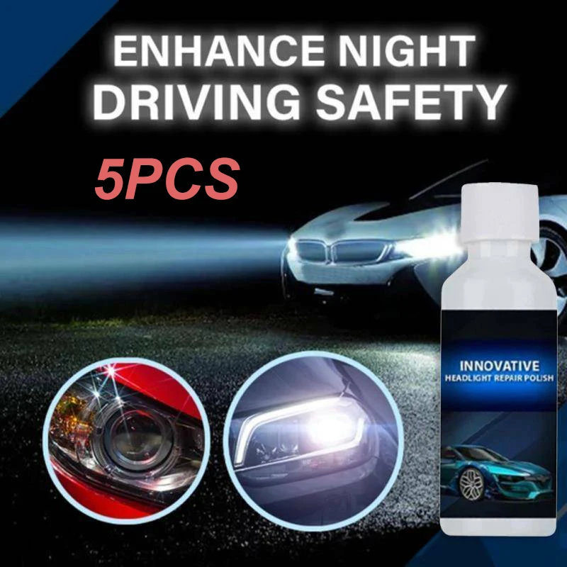 

5PCS 20ML Car Repair Kit Headlight Repair Liquid Lamp Renovation Agent Cleaning