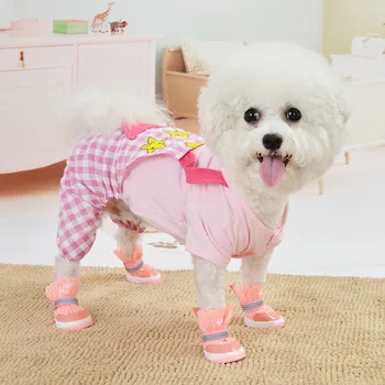 

Summer Dog Jumpsuit Cotton Plaid Small Dog Thin Section Soft Comfortable Breathable Four-legged Clothes Pet Clothes Casual Cute