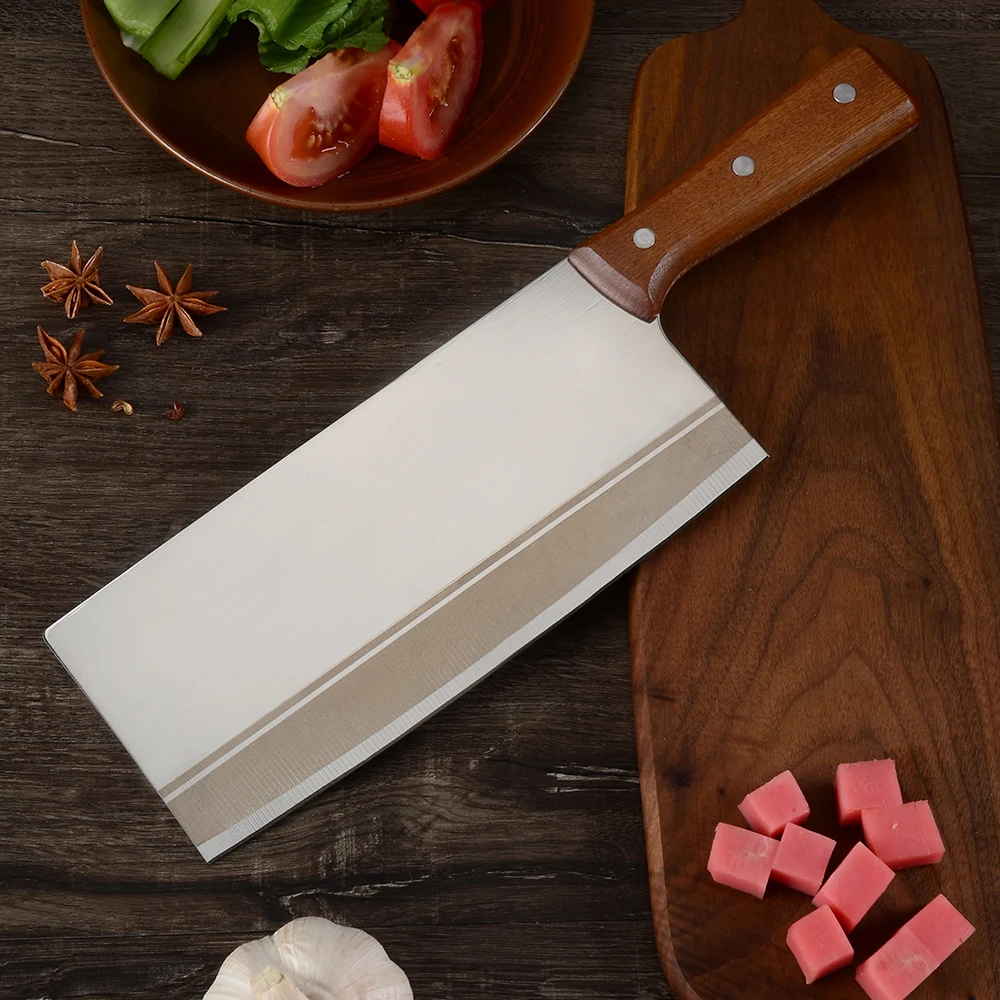 Нержавеющая сталь Мясник шеф повара деревянная ручка для ножа острые 3cr14 лезвие