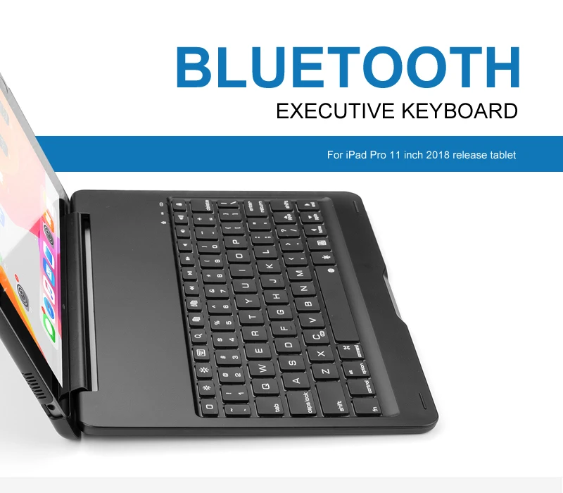 Witsp@ d беспроводная клавиатура 4,0 bluetooth чехол для iPad 10," с алюминиевым корпусом, 7 цветов с подсветкой, интеллектуальное включение/выключение