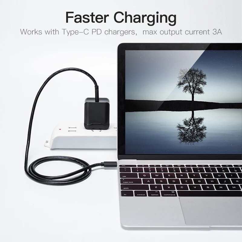 Кабель USB C к usb type C для Xiaomi Redmi Note 8 Pro Quick Charge 4,0 PD 60W быстрая зарядка для MacBook Pro Кабель зарядного устройства