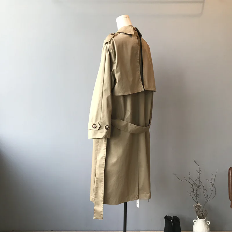 Осенний женский плащ с поясом, крутая Женская одежда, длинное пальто Casaco Feminino Abrigo Mujer trench Femme