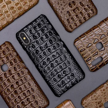 

Natural leather mobile phone Case for Apple iPhone x 11 11Pro 11 Pro Max xs xr xsmax se 8 plus Luxury crocodile Grain