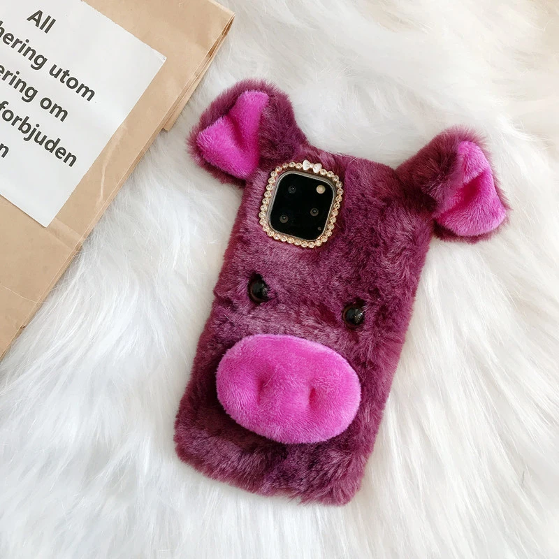 Модные красивые длинные волосы Luckly Pig дизайн стильный защитный кожаный чехол для телефона для Cubot J7 R15 Pro гелевый силиконовый Etui - Цвет: Purple Luckly Pig