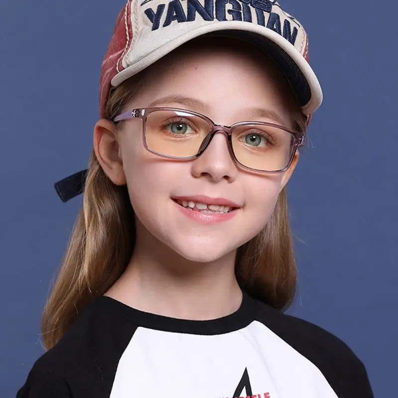 

Fashion Kids Blue Light Blocking Glasses Flexible TR90 Frame Computer Gaming Glasses Children Eyewear