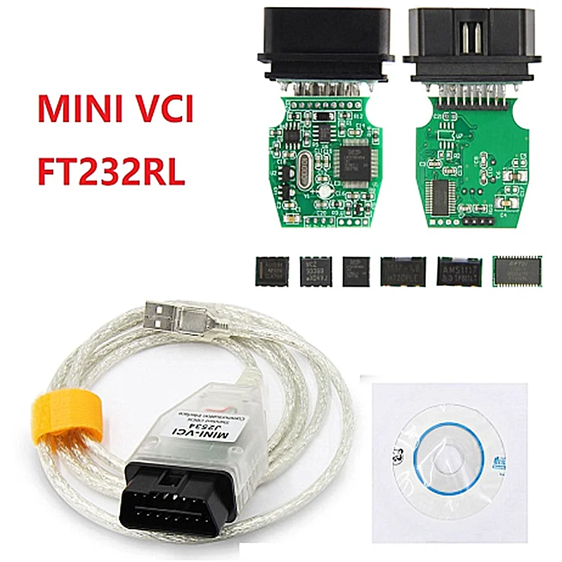 

2020 Car Diagnostic Cables and Connectors Mini VCI InterfaceLatest Mini VCI V14.20.019 For T.oyota TIS Techstream Mini VCI J2534