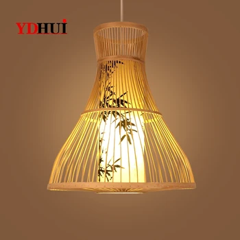 

2018 Chanyi Cafe Knitting Lamp Chinese Theme Restaurant Tea Room Environmental Protection Cane Knitting Chandelier Lighting