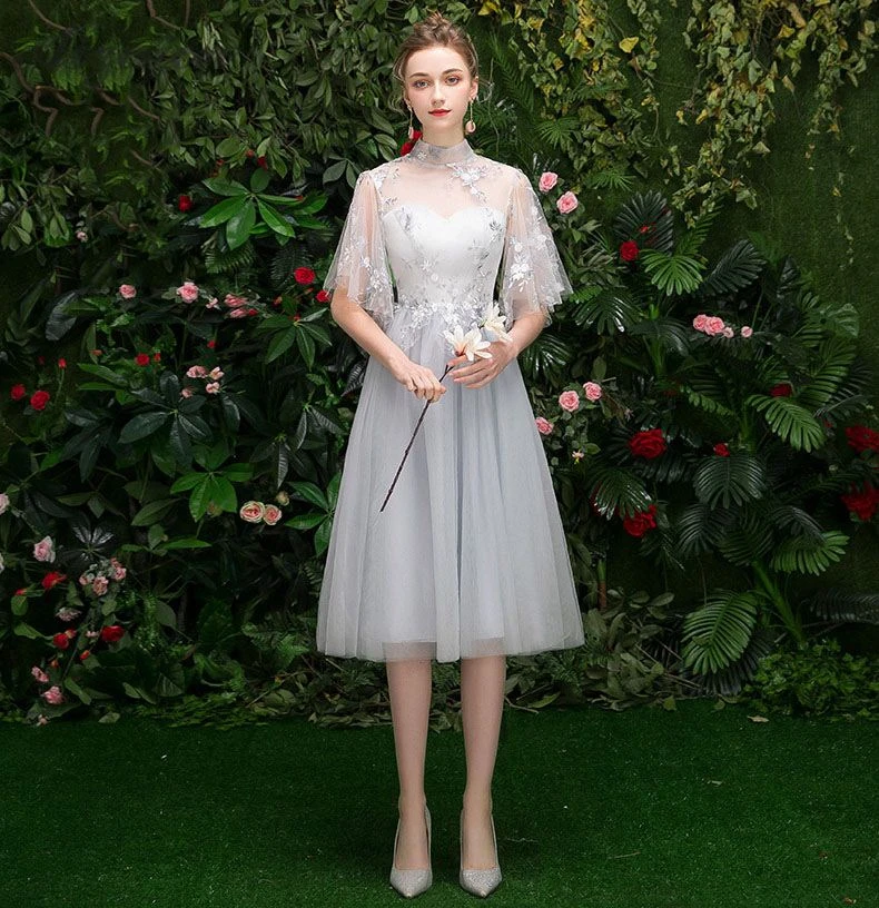 Серое трикотажное длинное платье Cheongsam, современное элегантное платье подружки невесты Qi Pao, женское традиционное китайское вечернее китайское платье-Ципао, акция