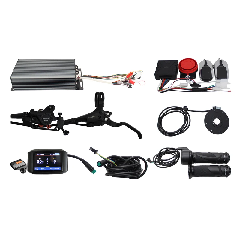 US $339.99 48V 60V 72V 80A 25004000W  Regenerative Programmable Controller Ebike DIY Kit with Alarm System750C DisplayPASBrakes