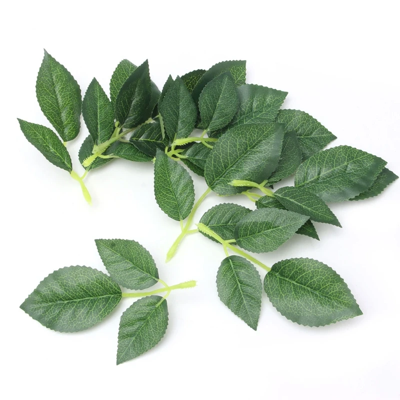 

Artificial Silk Rose Leaf Leaves for Wedding Decoration DIY Scrapbooking Craft