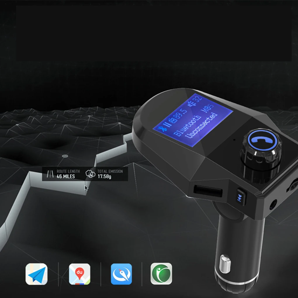 M8S большой светодиодный экран 5 В 2.5A Bluetooth автомобильное зарядное устройство Handfree Aux аудио автомобильный MP3 музыкальный плеер