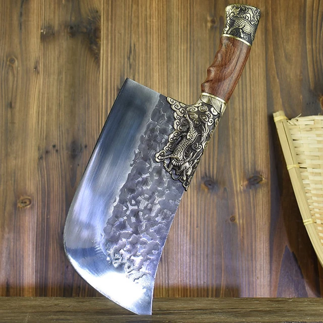 7 Inch Cleaver Knife Big Butcher Fixed Blade Knife Meat Bone